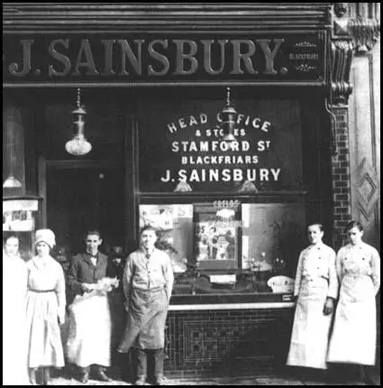 Sainsbury's shop in Drury Lane (c.1920)