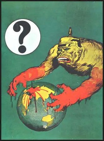 Poster designed by Norman Lindsayon Germany's foreign policy.