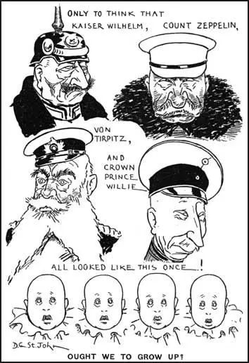 Cartoon published in Britain in 1916.