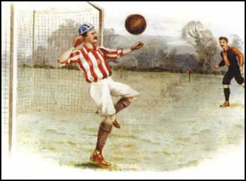 Painting of Ted Doig playing for Sunderland.