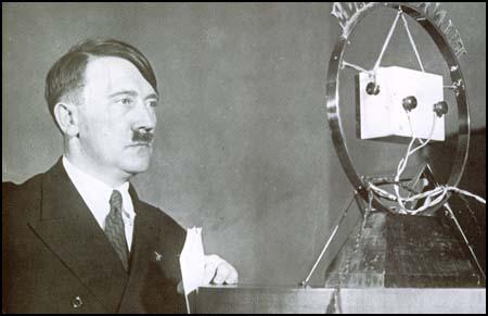 Adolf Hitler addresses the German people on radio on 31st January, 1933