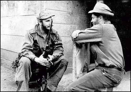 Andrew St. George with Fidel Castro in 1957.