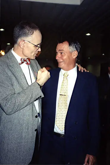 Jim Blight and Fabian Escalante at a meeting in 1996