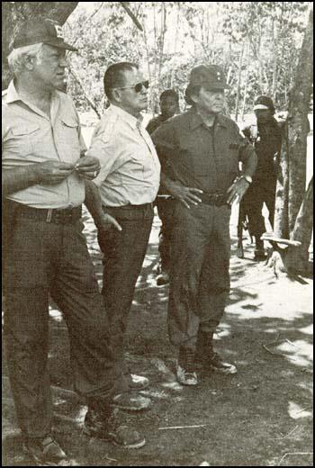 John Singlaub (second from left) with the Contras in 1985.