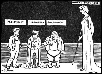 "Jimmie, take the head of the class. You certainly do better than this doddering imbecile." Art Young, The Liberator (October, 1920)