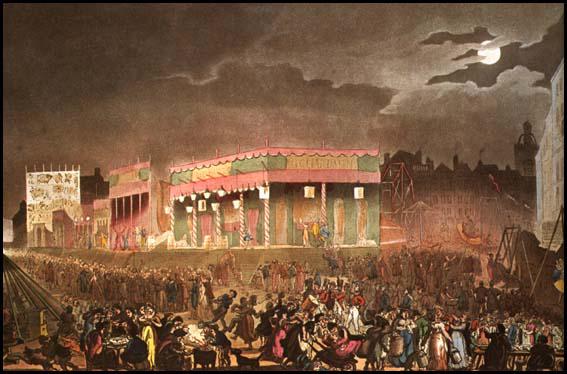 Rudolf Ackermann, Bartholomew Fair, from Microcosm of London (1808)