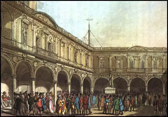 Rudolf Ackermann, Royal Exchange, from Microcosm of London (1808)