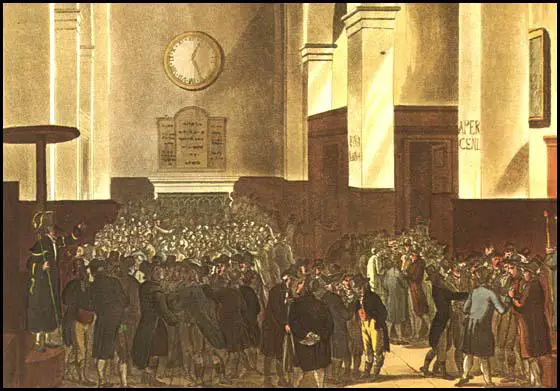 Rudolf Ackermann, Stock Exchange, from Microcosm of London (1808)