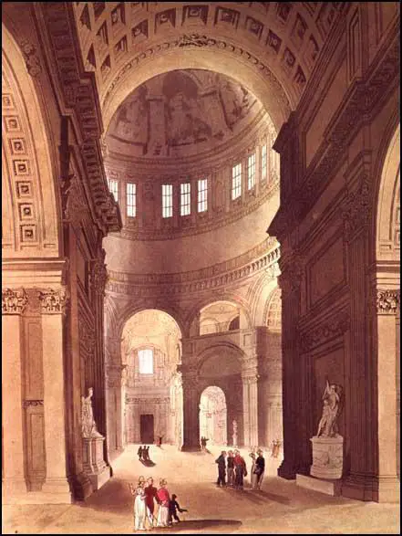 Rudolf Ackermann, St Paul's Cathedral,from Microcosm of London (1808)