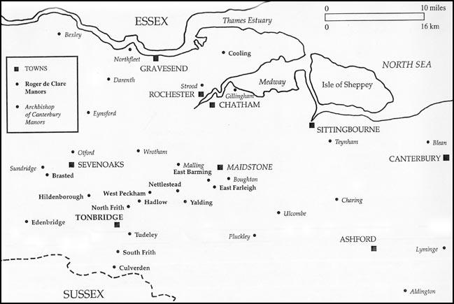 Kentish Manors in 1160