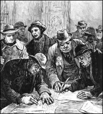 Farm labourers voting for the first time Illustrated London News (1884)