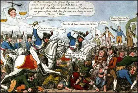 Poster entitled Manchester Heroes was published in 1819