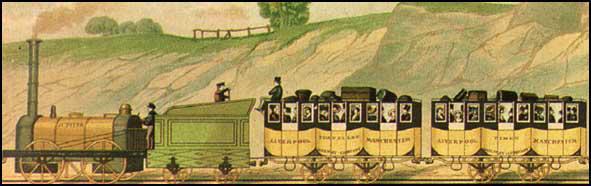 John C. Bourne produced this lithograph of first-class travel in 1839