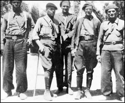 Brigade Commanders of the International Brigades: Oliver Law (United States), Fort (France), Fred Copeman (Britain), Johnson (United States ) and Josip Tito (Yugoslavia).