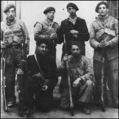 French members of the International Brigade in Madrid in 1936.