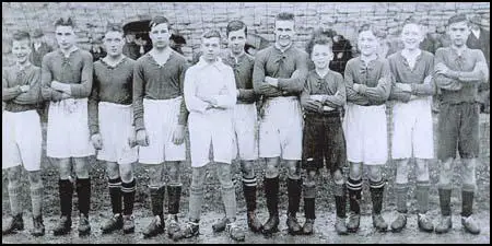 Raich Carter (fourth from the right) playing for Northern Boys in 1927.