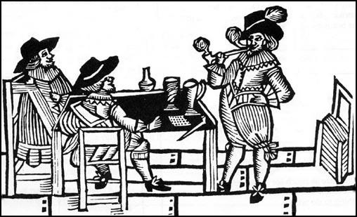 Woodcut of a Tudor Tavern