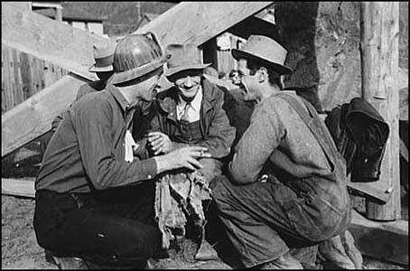 Russell Lee, Miners at Labor Day Celebrations in Silverton, Colorado (1936)