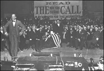 Eugene Debs speaking at a meeting organised by The Call