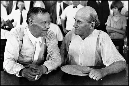 Clarence Darrow and William Jennings Bryan at the Scopes Trial in 1925