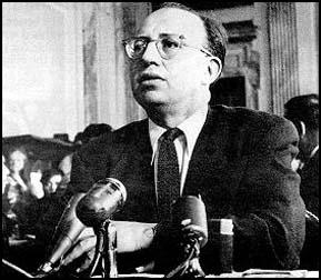 Howard Fast testifying before the House of Un-American Activities Committee in 1950.