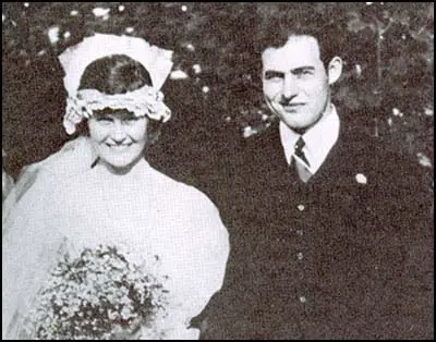 Hadley Richardson and Ernest Hemingway on their wedding day.