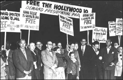 Protest meeting of Hollywood Ten