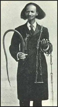 Thomas Johnson withslave whip and chains