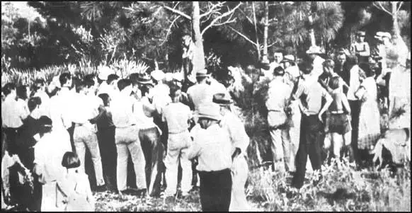 Lynching of Rubin Stacy at Fort Lauderdale, Florida in 1935.
