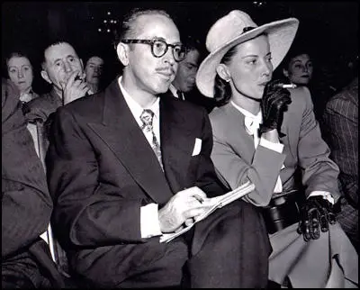 Dalton and Cleo Trumbo at the HUAC in October 1947.