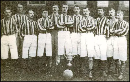 The West Bromwich Albion 1892 FA Cup-winning side. Left to right: Billy Bassett,Mark Nicholson, Jack Reynolds, Roddie McLeod, Joe Reader, Sammy Nicholls,Charlie Perry, Tom Pearson, Willie Groves, Alf Geddes, Thomas McCulloch.