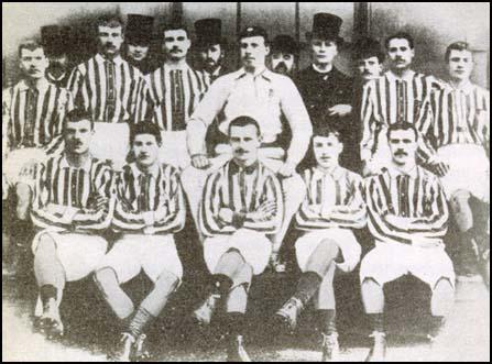 The West Bromwich Albion 1888 FA Cup-winning side. Left to right: back row,Albert Aldridge, Charlie Perry, Ezra Horton, Bob Roberts, George Timmins, Harry Green;front row, George Woodhall, Billy Bassett, Jem Bayliss, Tom Pearson, Joe Wilson.