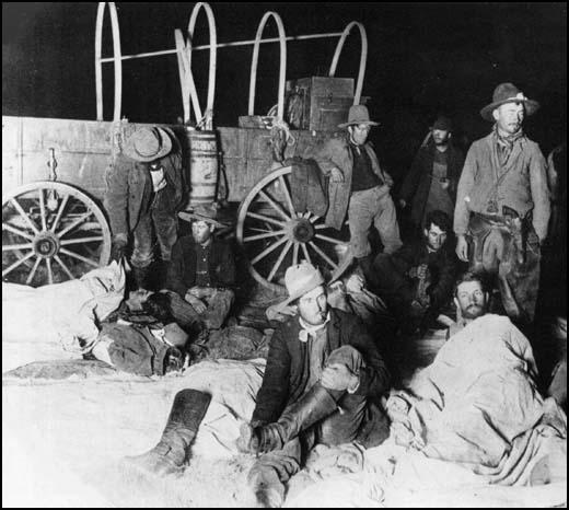 Cowboys and chuckwagon in 1890s.