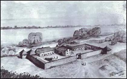 Fort Sutter in 1845.