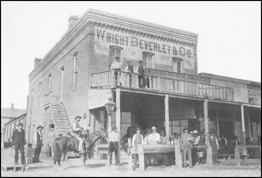 Robert Wright's business in Dodge City in 1883.