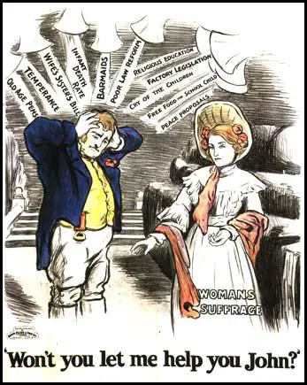 Joan Drew, Won't You Let Me Help You John?,Artists' Suffrage League poster (1909)