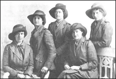 Five members of the Scottish Women's Hospital Unitin Serbia. Ishbel Ross is the second from the right.