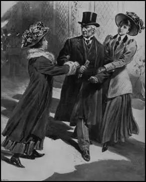 Vera Wentworth and Jessie Kenney attackingHerbert Asquith in September 1909