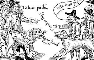 Source-based questions on the English Civil War.